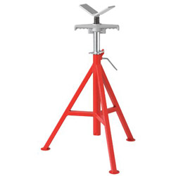 Ridgid VJ-98 Low Pipe Stand, 20 in to 38 in High, Red