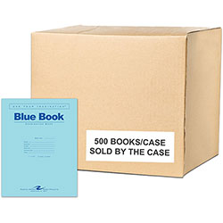 Roaring Spring Paper Blue Examination Book, 6 Sheets, 12 Pages, , 11 in x 8 1/2 in, 0.03 in x 8.5 in x 11 in, White Paper, 500/Carton