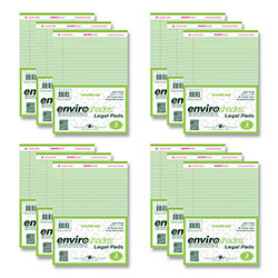Roaring Spring Paper Enviroshades Legal Notepads, 50 Green 8.5 x 11.75 Sheets, 72 Notepads/Carton