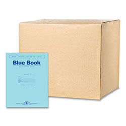 Roaring Spring Paper Examination Blue Books, Wide/Legal Rule, Blue Cover, (8) 11 x 8.5 Sheets, 500/Carton