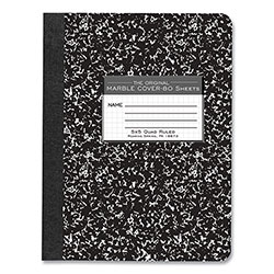 Roaring Spring Paper Hardcover Composition Book, Quadrille 5 sq/in Rule, Black Marble Cover, (80) 9.75 x 7.5 Sheet, 48/CT
