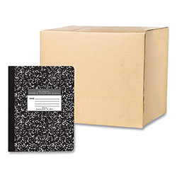 Roaring Spring Paper Hardcover Marble Composition Book, Unruled, Black Marble Cover, (50) 9.75 x 7.5 Sheets, 48/Carton
