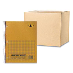 Roaring Spring Paper Lab and Science Wirebound Notebook, Quadrille Rule (5 sq/in), Brown Cover, (80) 8.5 x 11 Sheets, 24/CT