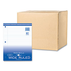 Roaring Spring Paper Loose Leaf Paper, 8 x 10.5, 3-Hole Punched, Wide Rule, White, 200 Sheets/Pack, 24 Packs/Carton