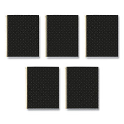 Roaring Spring Paper MR M Fashion Notebook, 4-Subject, Med/College Rule, Black Dots Cover, (120) 11 x 8.5 Sheets, 5/CT