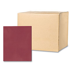 Roaring Spring Paper Pocket Folder, 0.5 in Capacity, 11 x 8.5, Scarlet, 25/Box, 10 Boxes/Carton