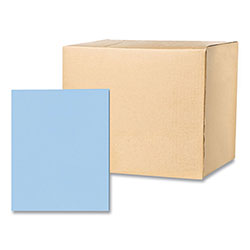 Roaring Spring Paper Pocket Folder, 0.5 in Capacity, 11 x 8.5, Light Blue, 25/Box, 10 Boxes/Carton