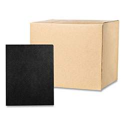 Roaring Spring Paper Pocket Folder with 3 Fasteners, 0.5 in Capacity, 11 x 8.5, Black, 25/Box, 10 Boxes/Carton