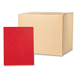 Roaring Spring Paper Pocket Folder with 3 Fasteners, 0.5 in Capacity, 11 x 8.5, Red, 25/Box, 10 Boxes/Carton