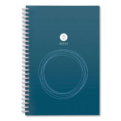 Rocketbook Wave Smart Reusable Notebook, Dotted Rule, Blue Cover, 8.9 x 6, 40 Sheets