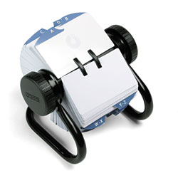 Rolodex Open Rotary Card File Holds 500 2-1/4 x 4 Cards, Black