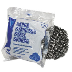 Royal   Large Stainless Steel Sponge, Polybagged, 1.75 oz, 12/PK, 6 PK/CT