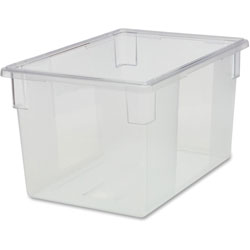 Rubbermaid 21-1/2 Gallon Food Tote Box - 86 quart Food Container - Poly - Dishwasher Safe - Clear - 6 Piece(s) / Carton
