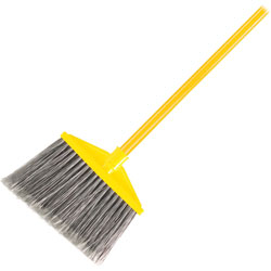 Rubbermaid Angle Broom, Regular, 10-1/2 in W, 6/CT, GY