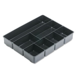 Rubbermaid Black Plastic Extra Deep Desk Drawer Director Tray, 11 7/8 x 15 x 2 1/2" (RUB11906ROS)