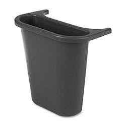Rubbermaid Saddlebasket Recycling Side Bin, 1.19 gal Capacity, Black