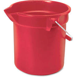 Rubbermaid Brute Round Bucket, 14 Qt, 11.2 in x 12 in, 6/CT, Red