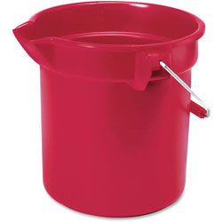 Rubbermaid Brute Utility Bucket, Handle, 10 Qt, 10-1/2 inx10-1/4 in, Red