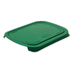 Rubbermaid Compost Bin Lid, For 3.3 and 5 gal Bins, 16.3w x 12.9d x 1.1h, Compost Green, 6/Pack