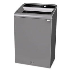 Rubbermaid Configure Indoor Recycling Waste Receptacle, 33 gal, Gray, Landfill