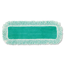 Rubbermaid Dust Pad with Fringe, Microfiber, 18 in Long, Green, 6/Carton