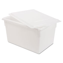 Rubbermaid Food/Tote Boxes, 21.5gal, 26w x 18d x 15h, White (3501WH)