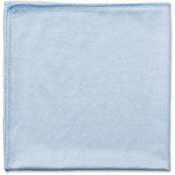 Rubbermaid Glass Cloth Cleaning Cloth, Blue, Case of 12