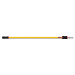 Rubbermaid HYGEN 48-96 in Quick-Connect Extension Pole, Aluminum, Yellow, 6/Carton