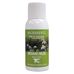 Rubbermaid Microburst 3000 Refill, Orchard Fields, 2 oz Aerosol Spray, 12/Carton