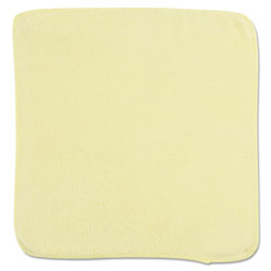 Rubbermaid Microfiber Cleaning Cloths, 12 x 12, Yellow, 24/Bag