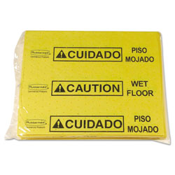 Rubbermaid Over-The-Spill Pad Tablet w/25 Pads, Yellow/Black,14 x 16 1/2