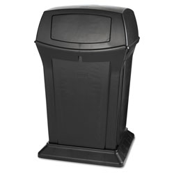 Rubbermaid Ranger Fire-Safe Container, Square, Structural Foam, 45 gal, Black