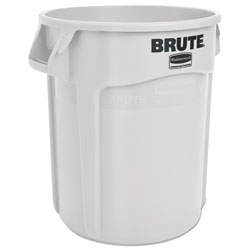 Rubbermaid Round Brute Container, Plastic, 20 gal, White (2620WH)