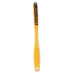 Rubbermaid Synthetic-Fill Tile & Grout Brush, 8 1/2 in Long, Yellow Plastic Handle