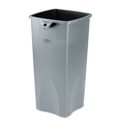 Rubbermaid Untouchable® Square Plastic Indoor Trash Can, 23 Gallon, Gray (RCP356988GY)