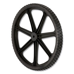 Rubbermaid Wheel for 5642, 5642-61 Big Wheel Cart, 20 in Wheel, Black