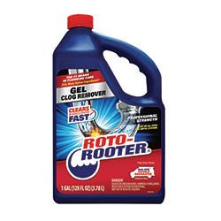 ROTO-ROOTER® Gel Clog Remover, 1 gal Bottle, 4/Carton