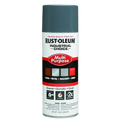Rust-Oleum Industrial Choice 1600 System Enamel Aerosols, 12 oz, Universal Gray, High-Gloss
