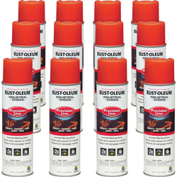 Rust-Oleum Marking Paint Spray, Water-Based, 17 oz, 12/CT, Alert OE