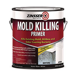 Rust-Oleum Mold Killing Primer, Interior/Exterior, Flat White, 1 gal Bucket/Pail, 2/Carton