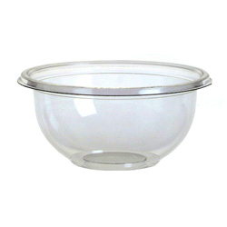 Sabert FreshPack Plastic Round Bowl, 12 OZ, Clear