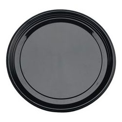 Sabert Plastic Platter, 12", Black (9912SAB)
