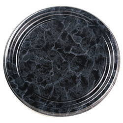 Sabert Round Platter, 12 in, Black Marble