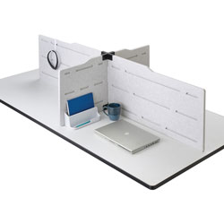 Safco Panel Accessory Kit, Plastic Hook/Organizer, White