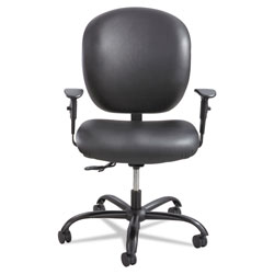 Safco Alday Intensive-Use Chair, Supports up to 500 lbs., Black Seat/Black Back, Black Base