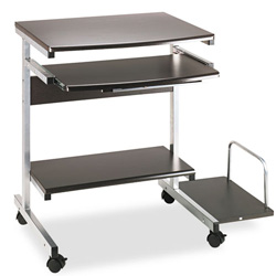 Safco Eastwinds Series Portrait PC Desk Cart, 36" x 19.25" x 31", Anthracite, Ships in 1-3 Business Days (MLN946ANT)