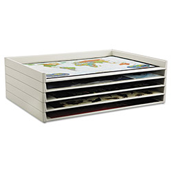 Safco Giant Stack Trays for Sheets to 42 1/2 x 32 1/2, White, 2 per Carton