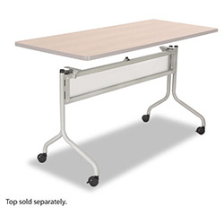 Safco Impromptu Mobile Training Table Base, 49-1/4w x 24d x 28h, Silver