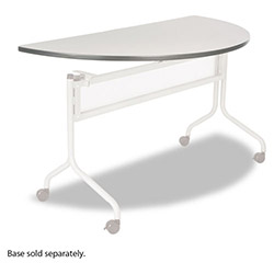 Safco Impromptu Mobile Training Table Top, Half Round, 48w x 24d, Gray
