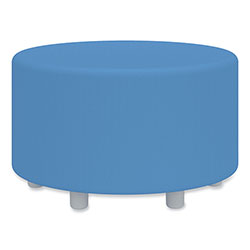 Safco Learn 30 in Cylinder Vinyl Ottoman, 30w x 30d x 18h, Blue